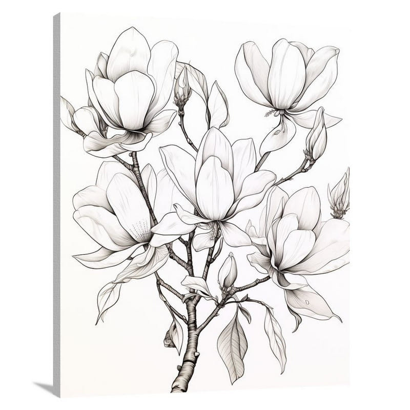 Magnolia's Misty Grove - Canvas Print