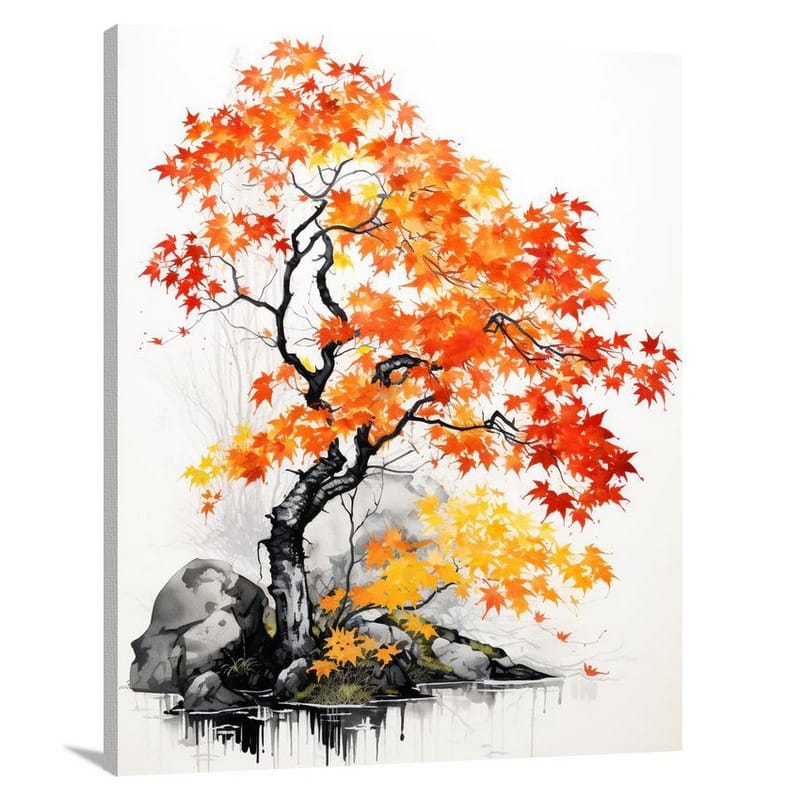 Maine's Autumn Blaze - Canvas Print