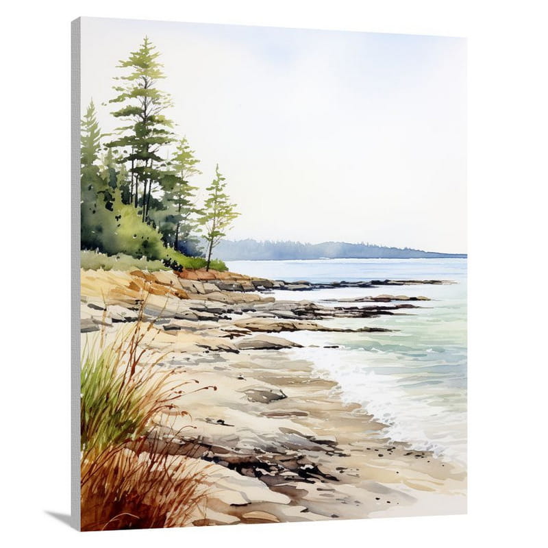 Maine's Coastal Serenity - Canvas Print