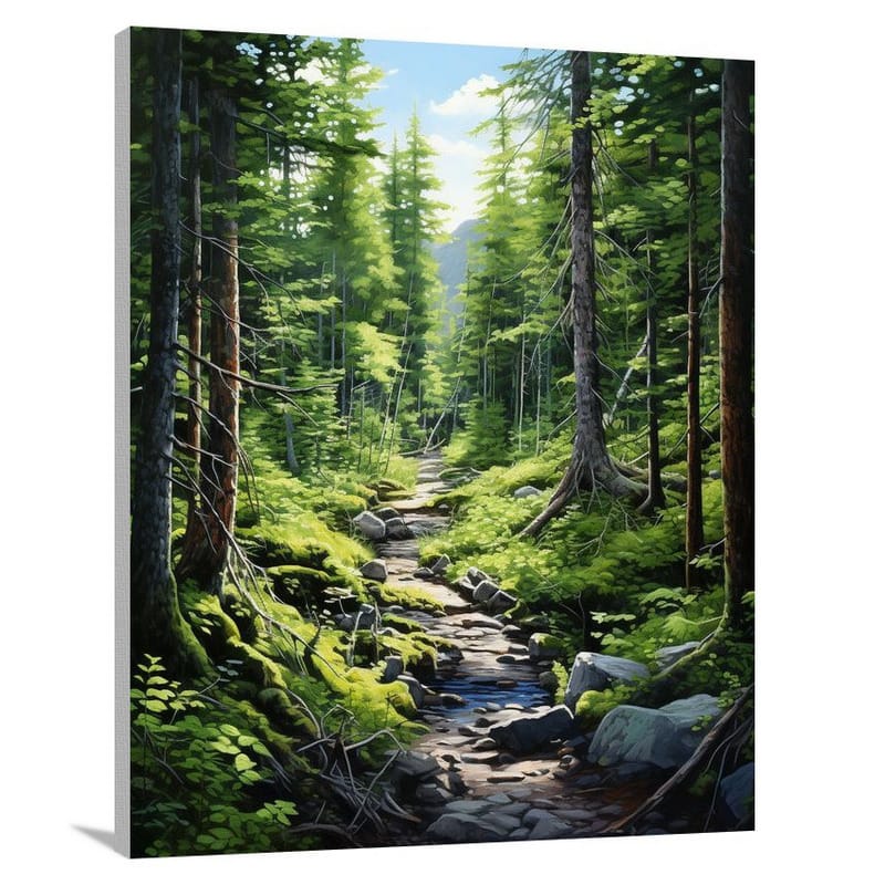 Maine's Enchanted Stream - Canvas Print