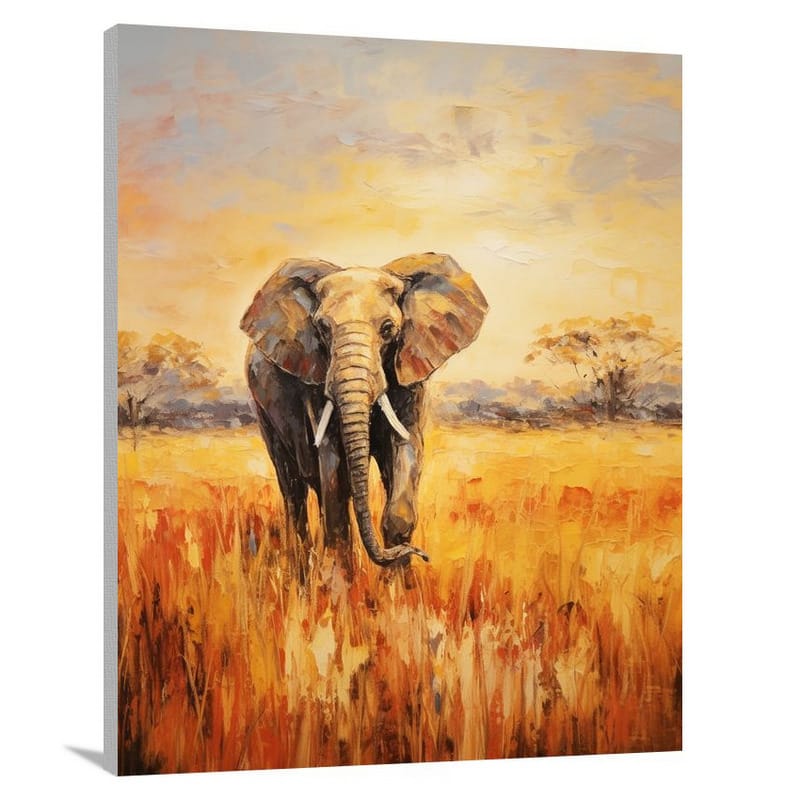 Majestic Elephant in the Wild - Canvas Print
