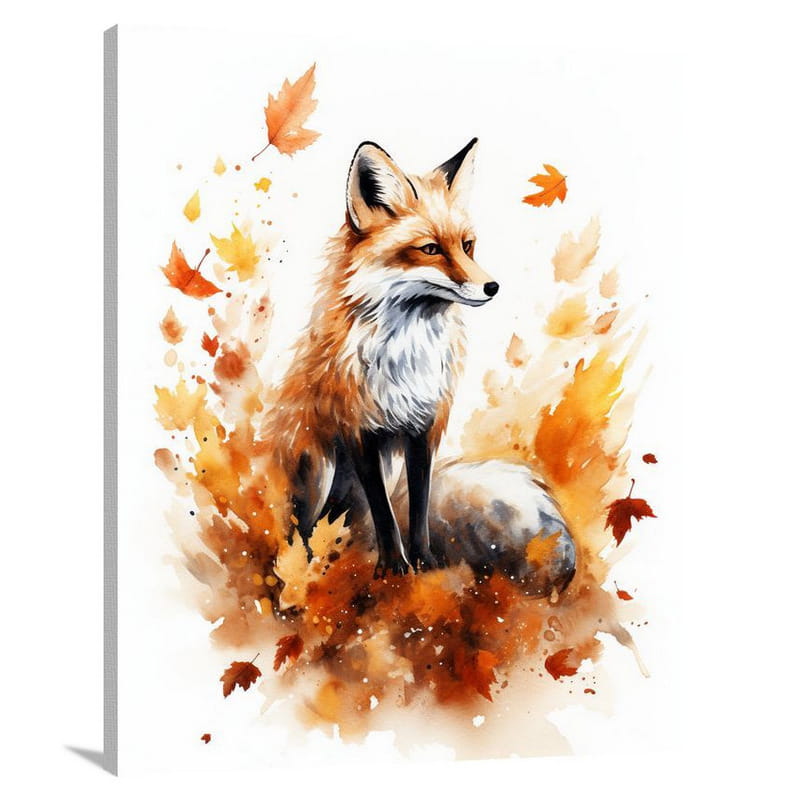 Majestic Fox: Vibrant Wilderness - Canvas Print