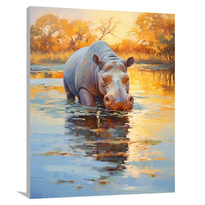 Majestic Hippopotamus - Canvas Print