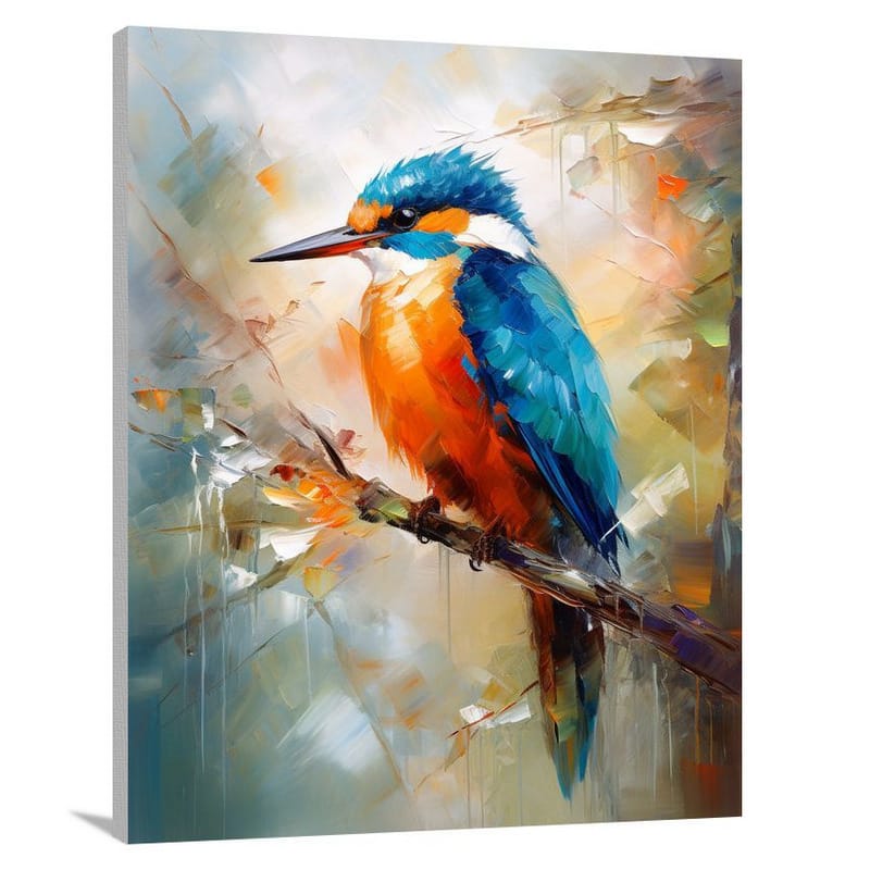 Majestic Kingfisher's Dive - Canvas Print