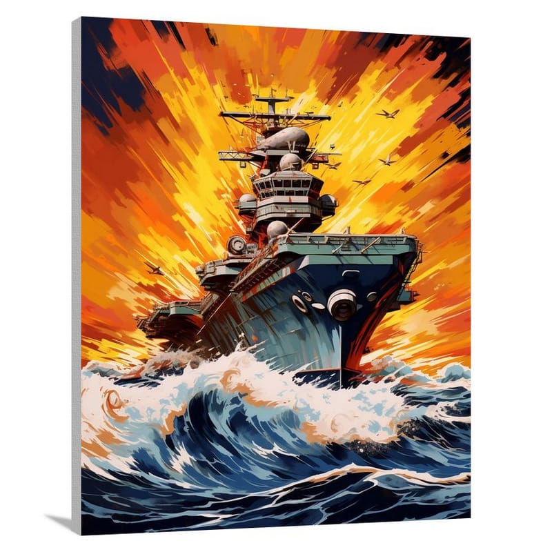 Majestic Might: Military Aircraft - Pop Art - Canvas Print