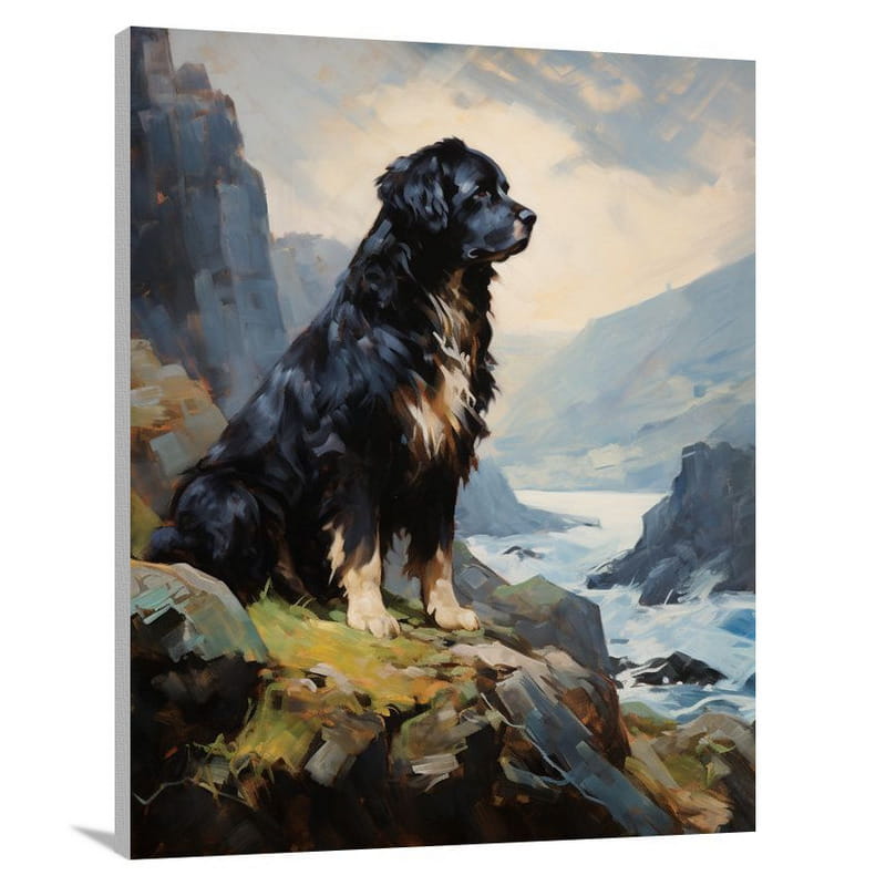 Majestic Newfoundland: A Loyal Guardian - Canvas Print