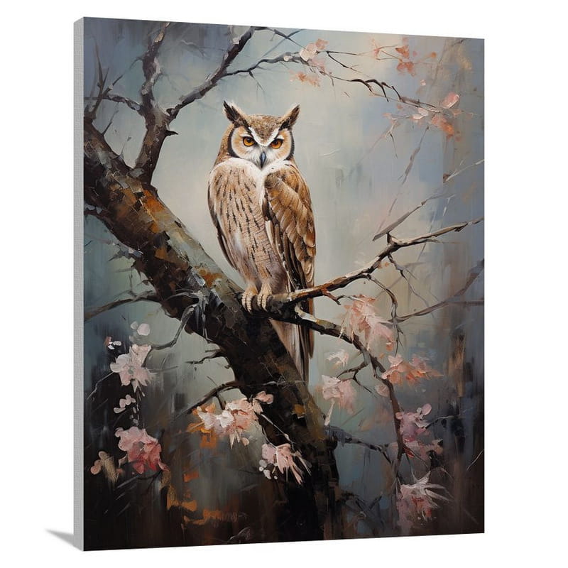 Majestic Owl: A Symphony of Flight - Canvas Print