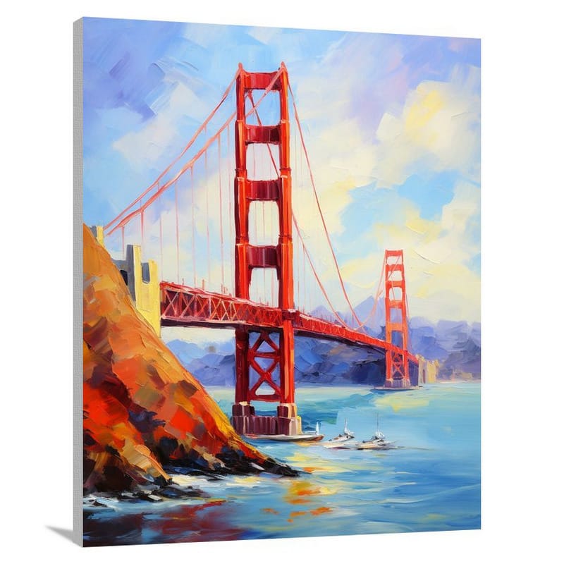Majestic Reflections: Golden Gate Bridge - Canvas Print