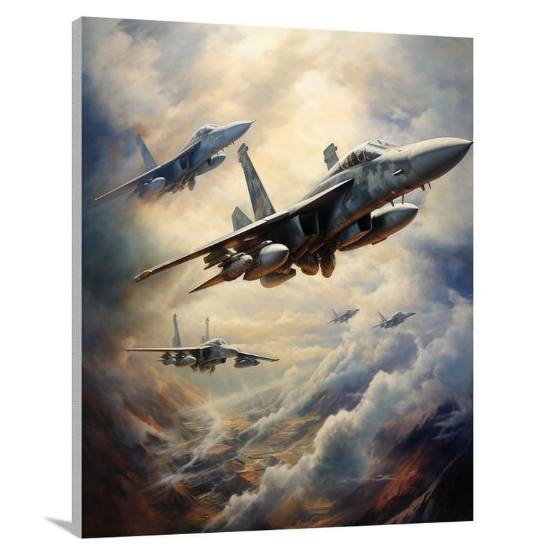 Majestic Skies: Military Aircraft - Canvas Print