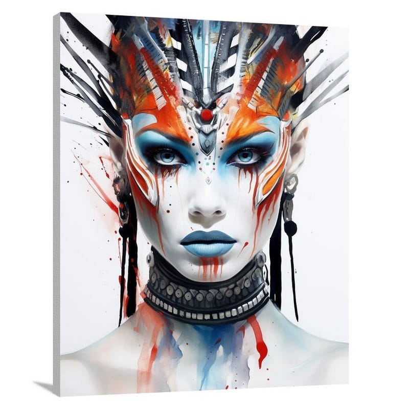 Make-Up Magic: Fashion's Warrior Queen - Canvas Print