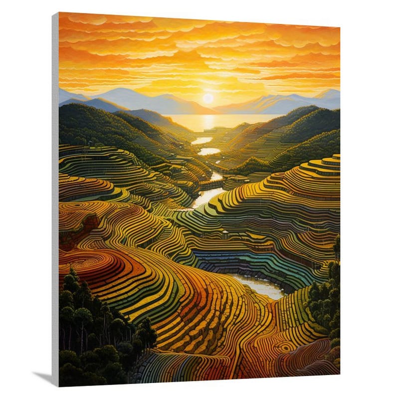 Malaysia's Golden Serenity - Canvas Print