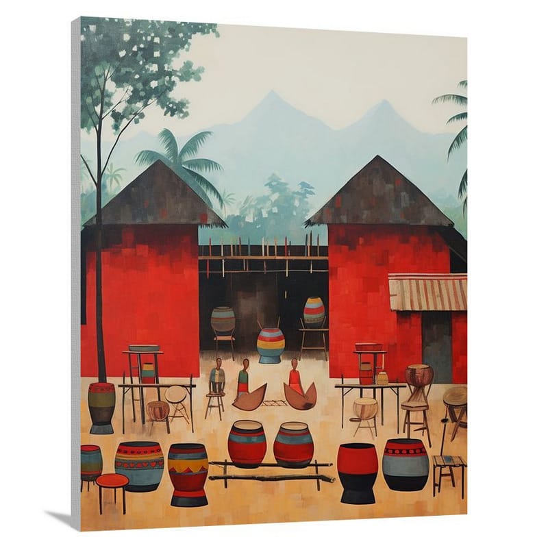 Malaysia's Rhythmic Village - Canvas Print