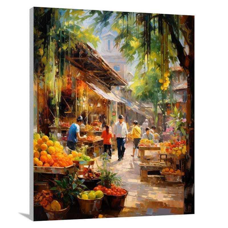 Malaysia's Vibrant Market - Canvas Print