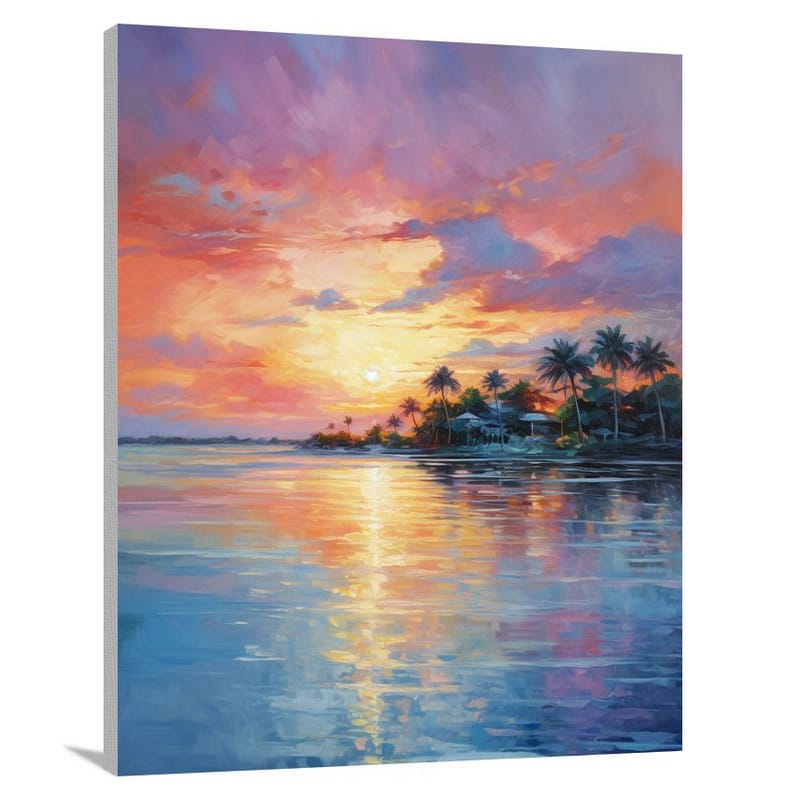 Maldives, Asia: Sunset Serenade - Canvas Print