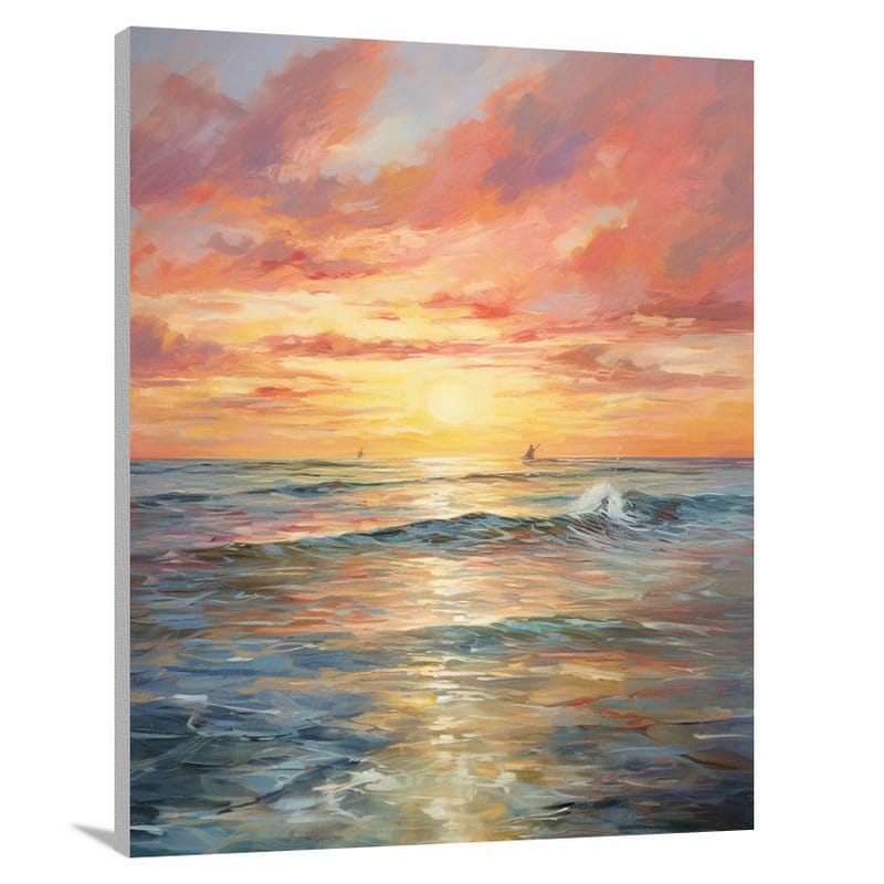 Maldives Sunset Serenade - Canvas Print