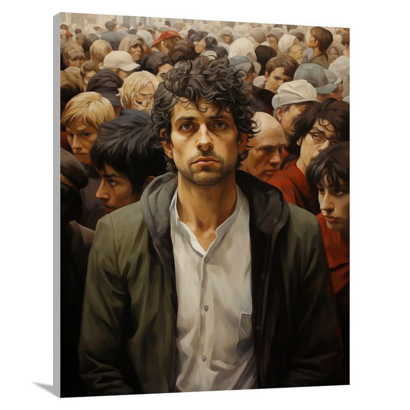 Male Portrait: The Silent Resilience. - Canvas Print