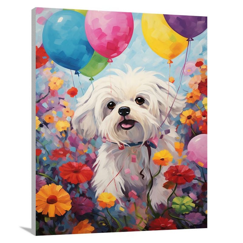 Maltese Balloon Dreams - Canvas Print