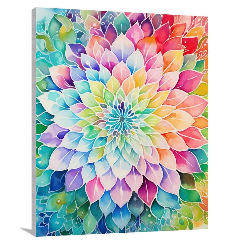 Mandala's Chromatic Bliss - Decorative - Canvas Print