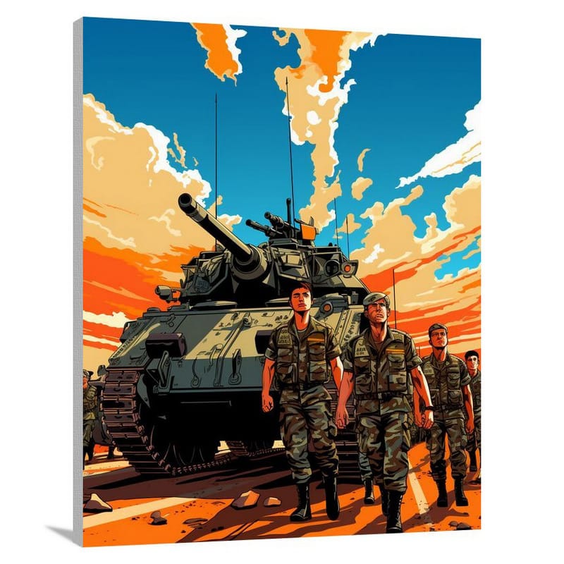 March of the Military Vehicle - Canvas Print