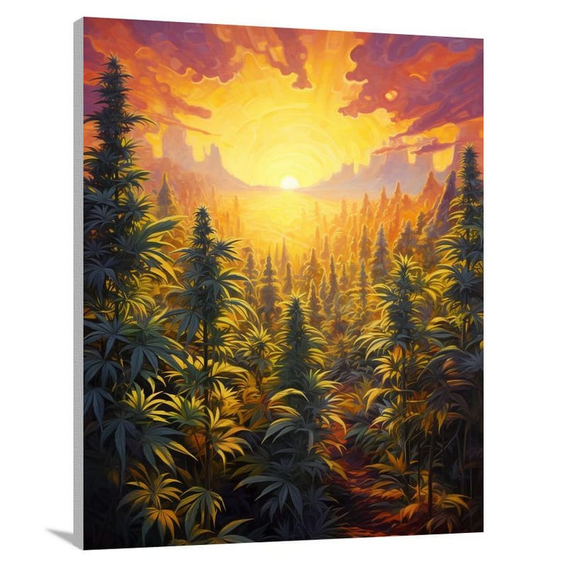 Marijuana Oasis - Impressionist - Canvas Print