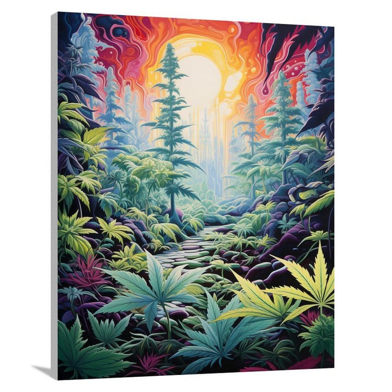 Marijuana Oasis - Pop Art - Canvas Print