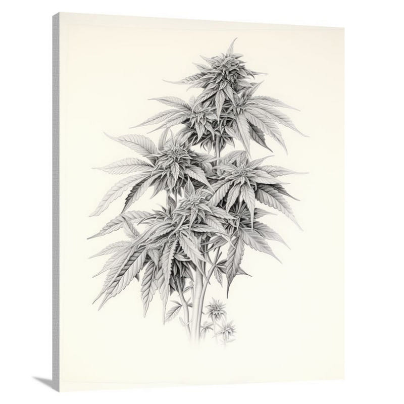 Marijuana's Enigmatic Bloom - Canvas Print