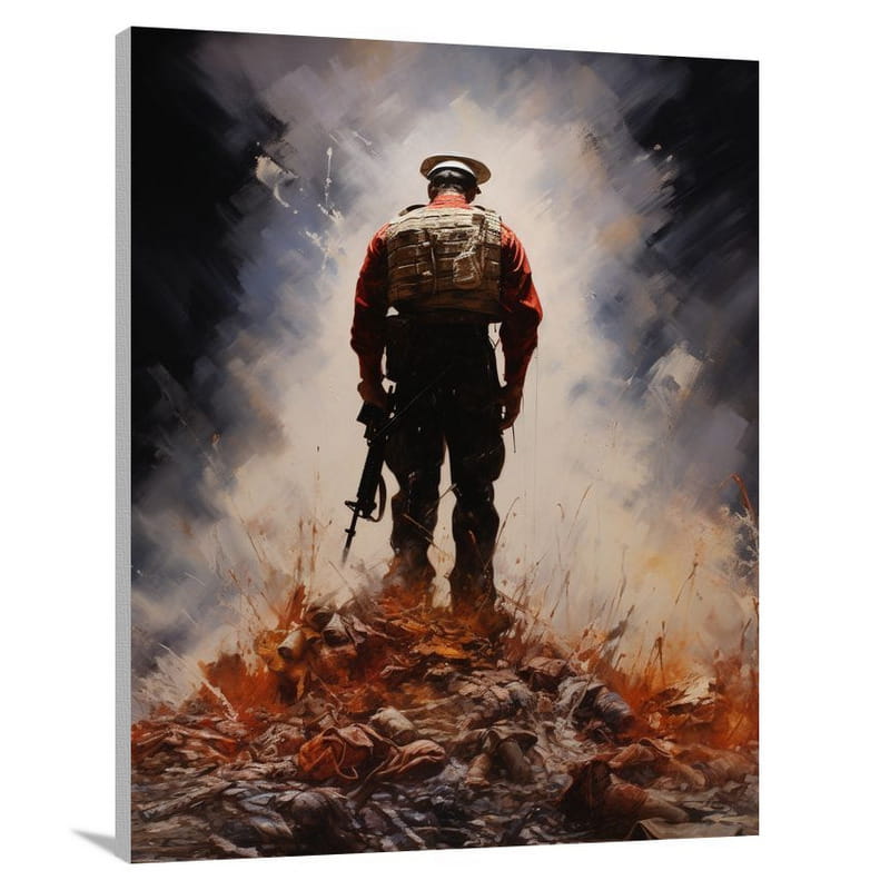 Marine's Resolve - Canvas Print