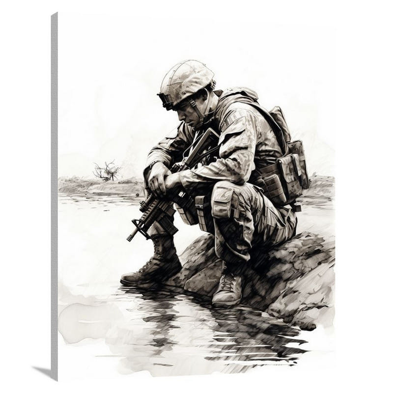 Marine's Solitude - Canvas Print