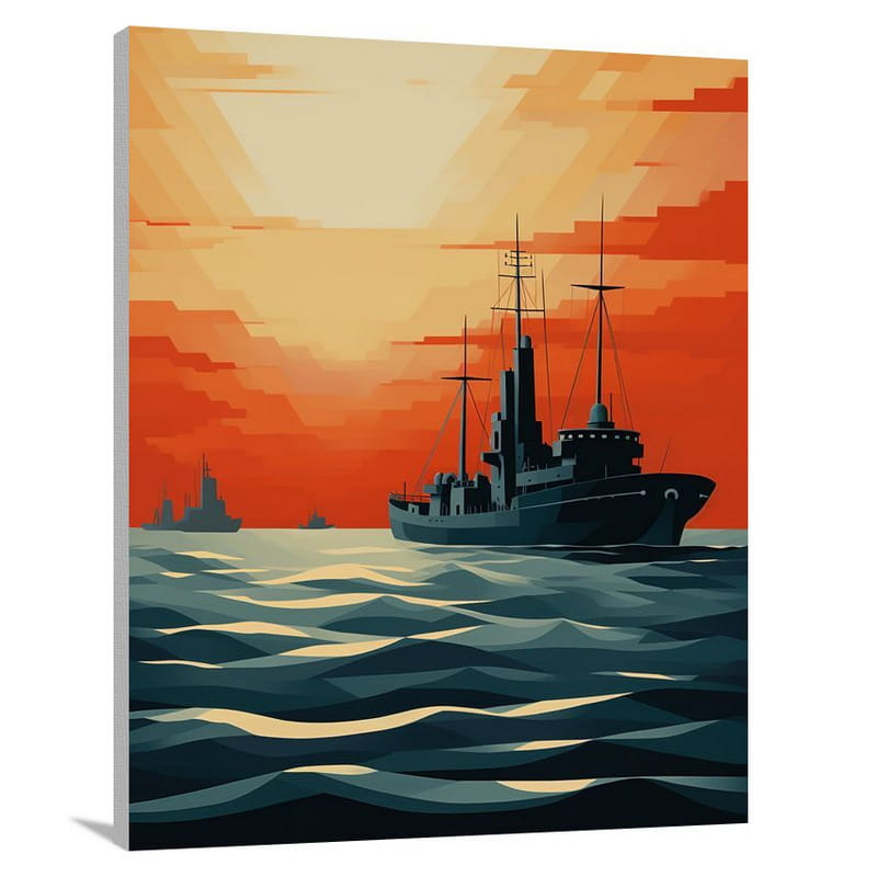 Marine Triumph - Minimalist - Canvas Print