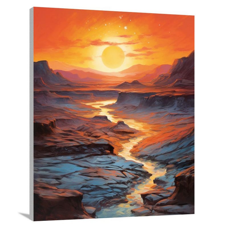 Mars' Celestial Symphony - Impressionist - Canvas Print