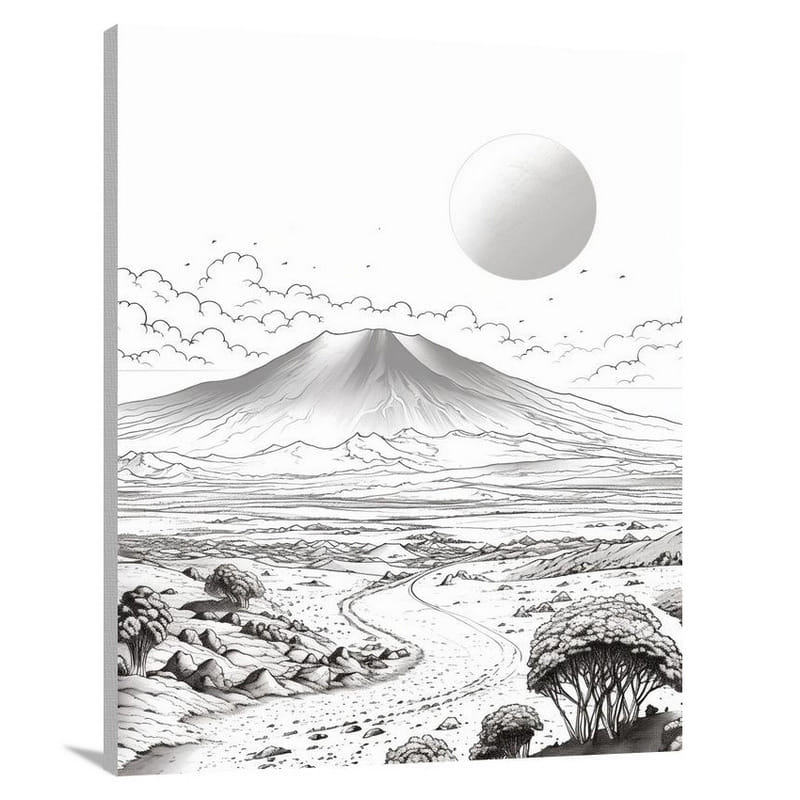 Mars: Olympus Mons - Canvas Print