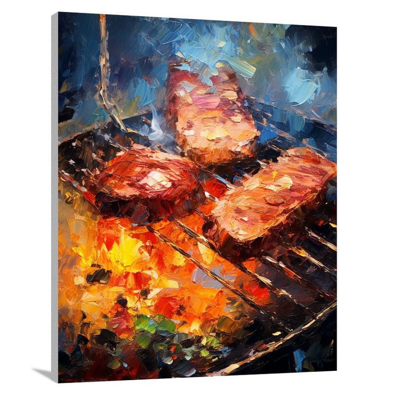 Meat on Fire - Canvas Print