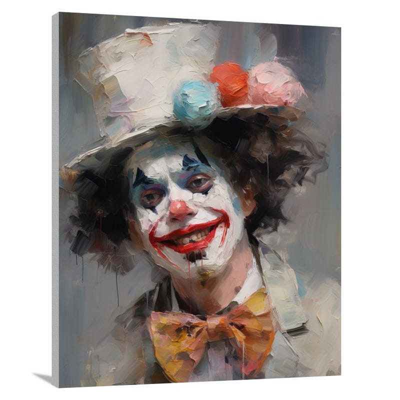 Melancholic Clown: A World's Sorrow - Canvas Print