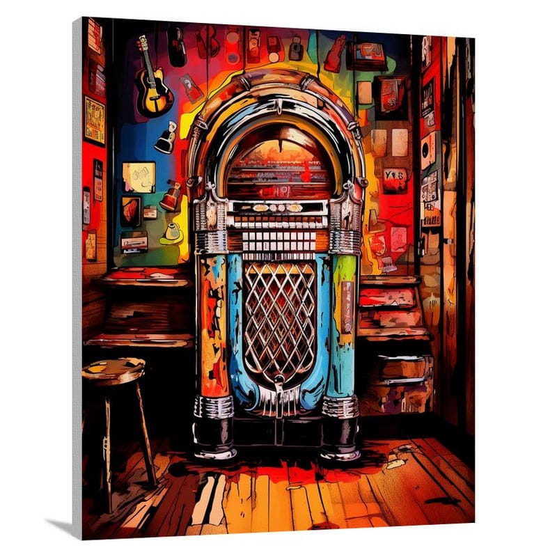 Melancholic Melodies: Country Music - Canvas Print