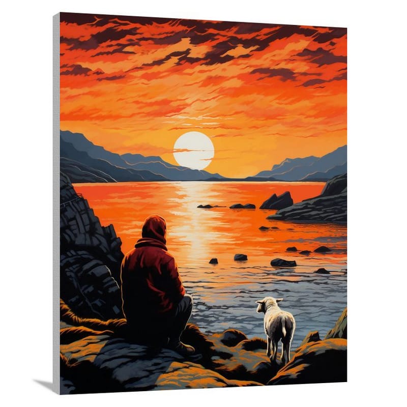 Melancholic Sunset in Wales - Canvas Print
