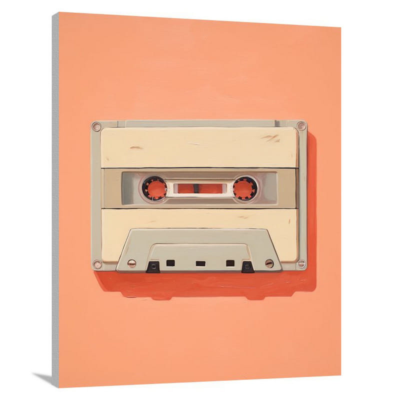 Melodic Memories: Cassette Tape - Minimalist - Canvas Print