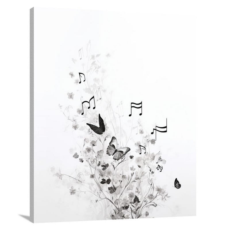Melodic Metamorphosis: Music Note Symphony - Canvas Print