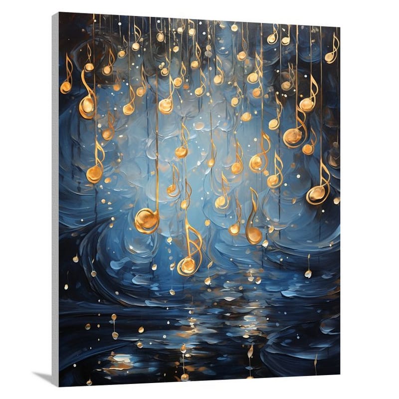 Melodic Symphony: Music Note - Contemporary Art - Canvas Print