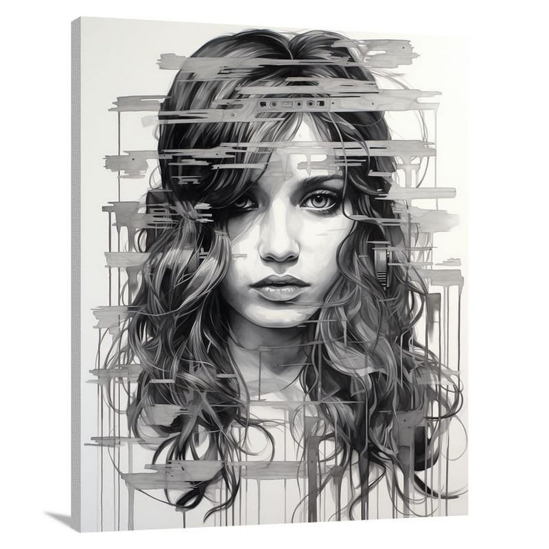 Melodic Whispers: Cassette Tape - Canvas Print