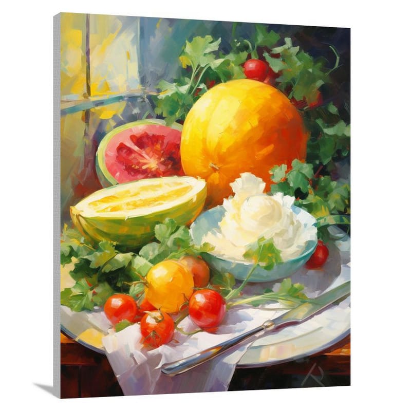 Melon Feast - Impressionist - Canvas Print