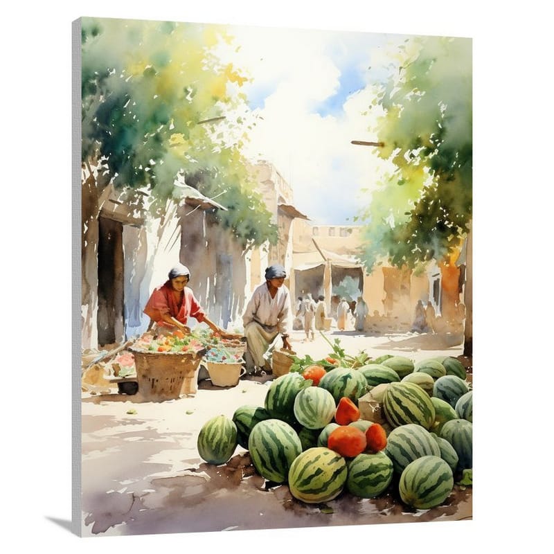 Melon - Watercolor - Canvas Print