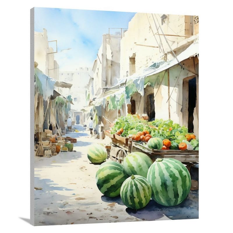 Melon - Watercolor - Watercolor - Canvas Print