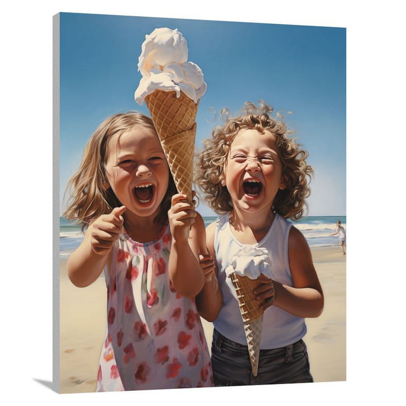 Melting Delights: Ice Cream Oasis - Contemporary Art - Canvas Print