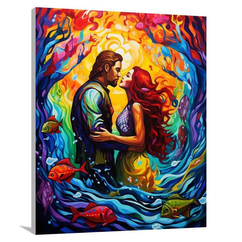 Mermaid's Love Story - Canvas Print