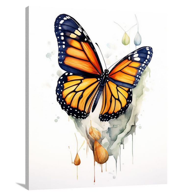 Metamorphosis: Butterfly's Delicate Dance - Canvas Print