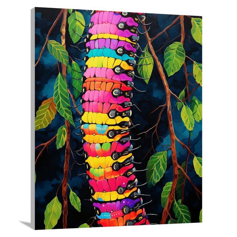 Metamorphosis: Vibrant Caterpillar - Canvas Print