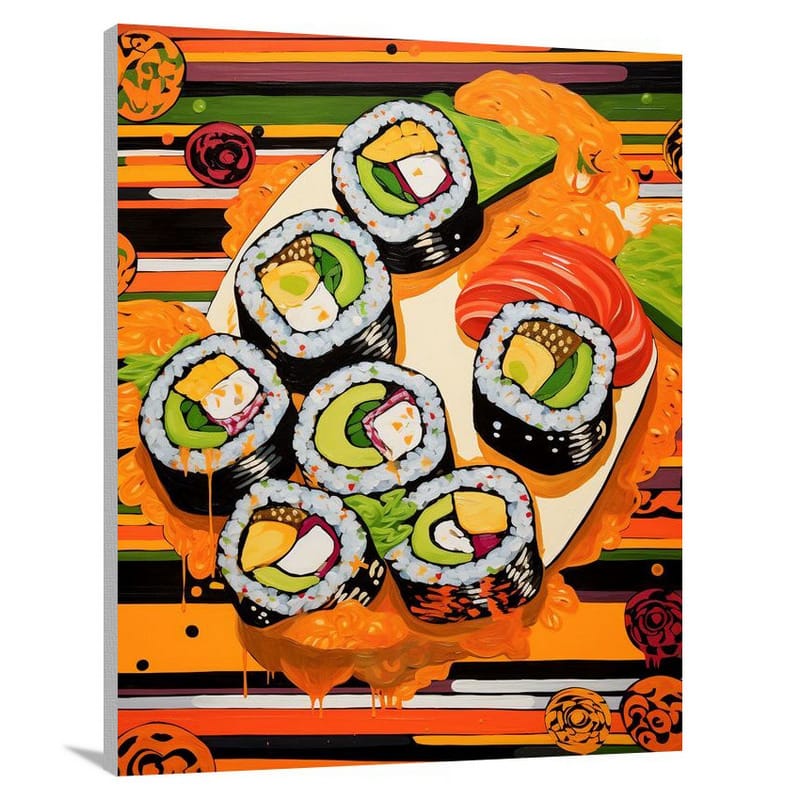 Mexican Fusion: Sushi Delight - Canvas Print