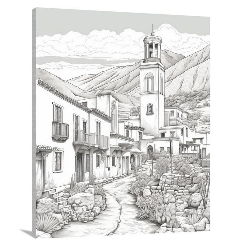 Mexico's Mountain Village - Canvas Print