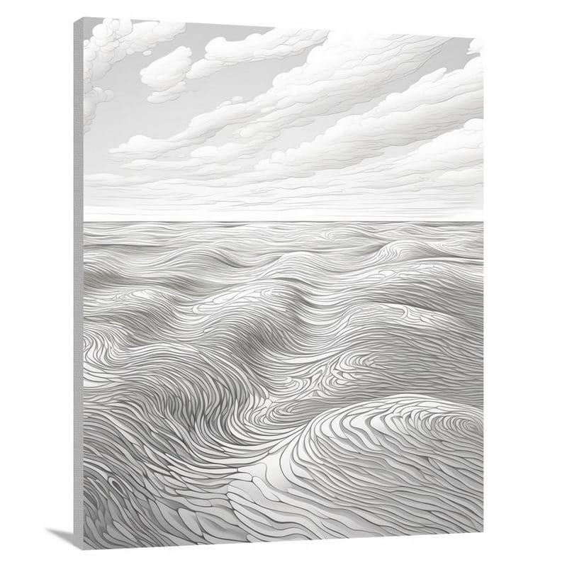 Michigan's Monochrome Majesty - Canvas Print