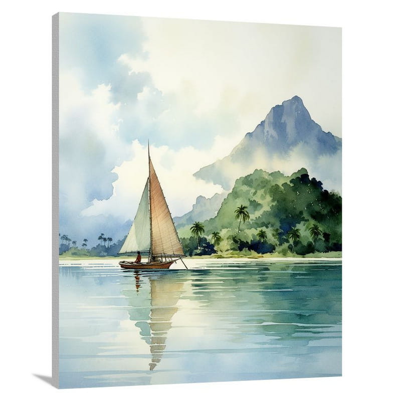 Micronesian Serenity - Watercolor 2 - Canvas Print